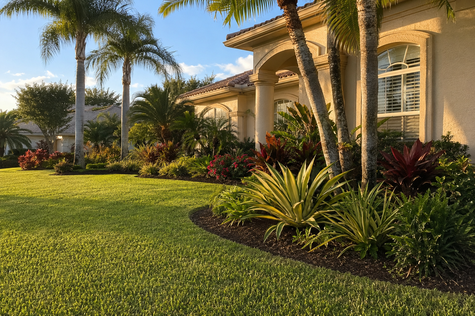 Well-maintained landscaped Florida property